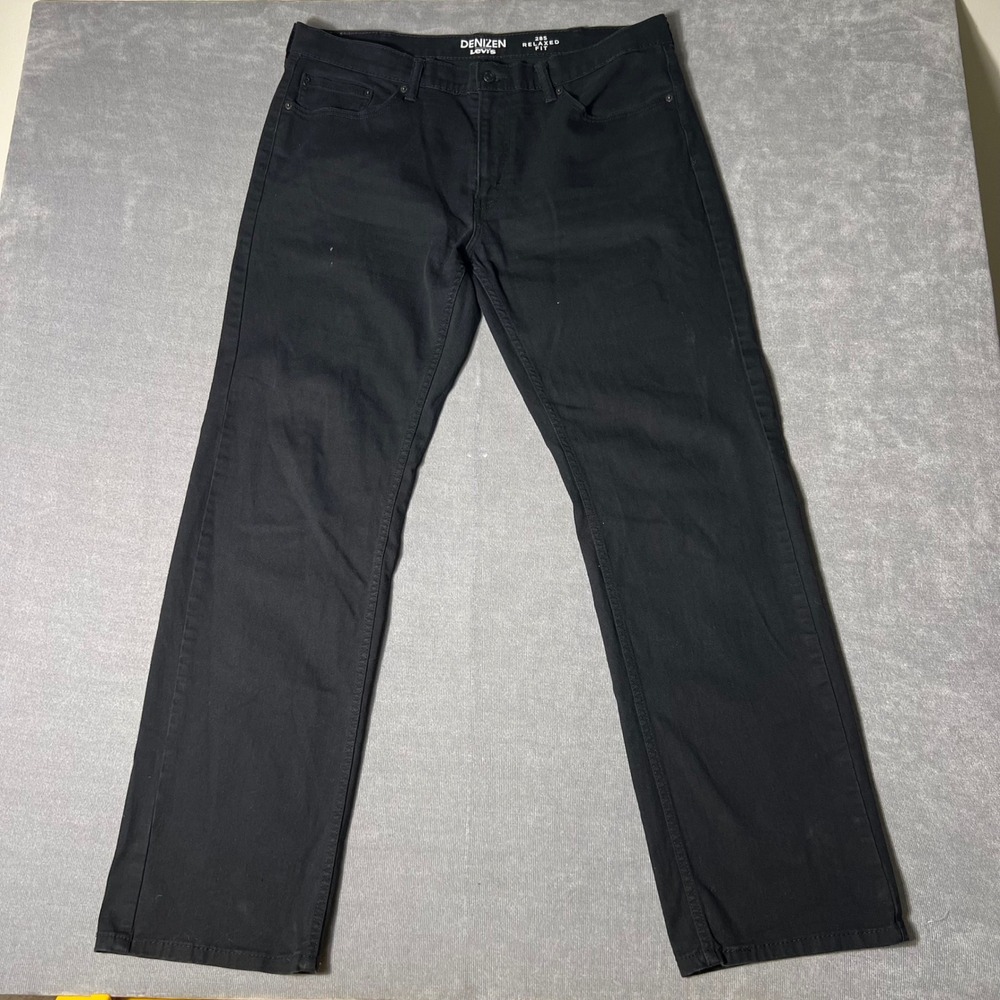 Denizen from Levis 285 Relaxed Fit Mens Black Jeans 38x34 47821-0029 Stretch